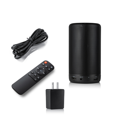 جهاز عرض ذكي أسود لامع قابل للتعديل مع وصلة HDMI USB