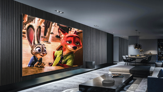 جهاز عرض ذكي يعمل بنظام Android 9.0 DLP LED يعمل على فك ترميز جهاز عرض المسرح المنزلي بدقة 4K